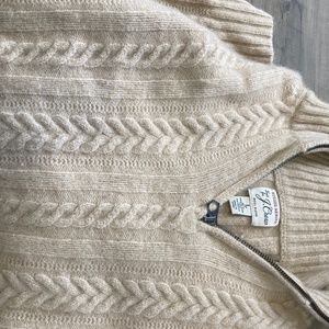 J.Crew Marled Rugged Merino Wool Half-zip Sweater